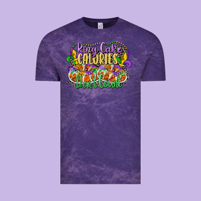 King Cake Calories Dont Count Vintage Tee Designed By Cowgirlartshop
