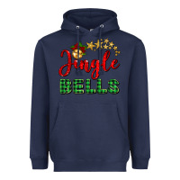 Navy christmas jingle bells Heavyweight Hoodie - BarkalooDesign
