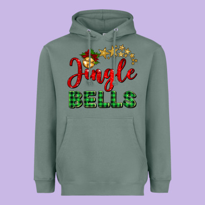 Christmas Jingle Bells Heavyweight Hoodie Designed By Barkaloodesign