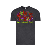 Vintage Black happy crawdi gras mardi gras carnival Vintage Tee - Jasminsmagicworld