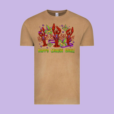 Happy Crawdi Gras Mardi Gras Carnival Vintage Tee Designed By Jasminsmagicworld