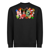 Black Noel Afro Girl Baby Heavyweight Sweatshirt - CowhideDigitalArt
