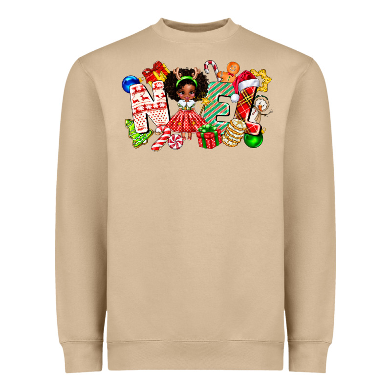 Noel Afro Girl Baby Heavyweight Sweatshirt by CowhideDigitalArt | Teevron