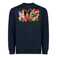 Navy Noel Afro Girl Baby Heavyweight Sweatshirt - CowhideDigitalArt