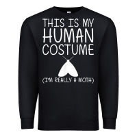 Black moth easy halloween human costume insect owlet diy gift t shirt Premium Sweatshirt - trangStudio