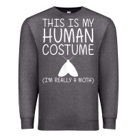 Charcoal Heather moth easy halloween human costume insect owlet diy gift t shirt Premium Sweatshirt - trangStudio