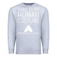 Heather Grey moth easy halloween human costume insect owlet diy gift t shirt Premium Sweatshirt - trangStudio