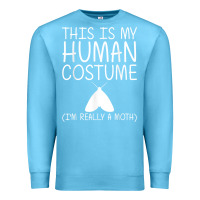 Ocean Blue moth easy halloween human costume insect owlet diy gift t shirt Premium Sweatshirt - trangStudio