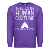 Purple moth easy halloween human costume insect owlet diy gift t shirt Premium Sweatshirt - trangStudio