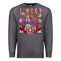 Charcoal Heather i wear pink for my mom Premium Sweatshirt - BarkalooDesign