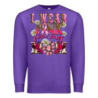 Purple i wear pink for my mom Premium Sweatshirt - BarkalooDesign
