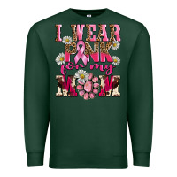 Sports Green i wear pink for my mom Premium Sweatshirt - BarkalooDesign