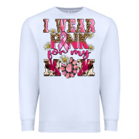 White i wear pink for my mom Premium Sweatshirt - BarkalooDesign