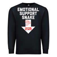 Black Mens Crude Humor Inappropriate Emotional Support Snake Halloween Premium Sweatshirt - trangStudio