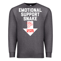 Charcoal Heather Mens Crude Humor Inappropriate Emotional Support Snake Halloween Premium Sweatshirt - trangStudio