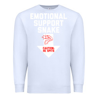 White Mens Crude Humor Inappropriate Emotional Support Snake Halloween Premium Sweatshirt - trangStudio