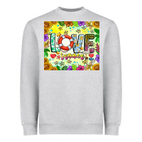 Heather Grey Love Summer Heavyweight Sweatshirt - CowhideDigitalArt