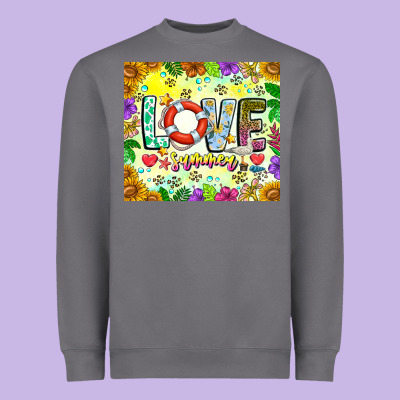 Love Summer Heavyweight Sweatshirt Designed By Cowhidedigitalart