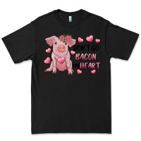 Black Valentine's Day Don't Go Bacon My Heart Premium Tee - RanaPortraitStore
