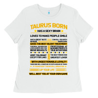 White TAURUS FACTS Ladies Tee - Bettercallsaul