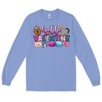 Colony Blue hello valentine Long Sleeve Tee - OliviaCreatesArt