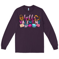 Plum hello valentine Long Sleeve Tee - OliviaCreatesArt