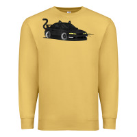 Antique Gold spooky halloween jdm s14 silvia 240sx black cat illustrated t shirt Premium Sweatshirt - trangStudio