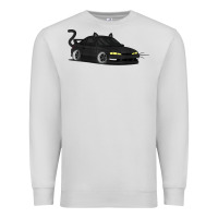 Dove Grey spooky halloween jdm s14 silvia 240sx black cat illustrated t shirt Premium Sweatshirt - trangStudio