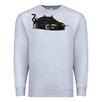 Heather Grey spooky halloween jdm s14 silvia 240sx black cat illustrated t shirt Premium Sweatshirt - trangStudio