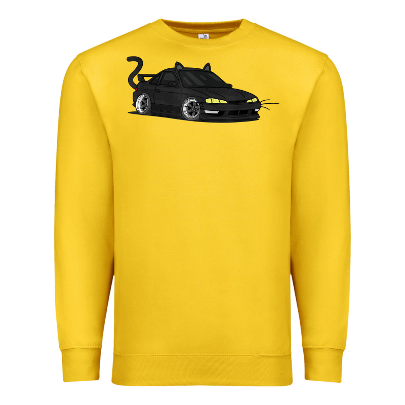 Spooky Halloween Jdm S14 Silvia 240sx Black Cat Illustrated T Shirt Premium Sweatshirt by trangStudio | Teevron