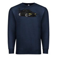 Navy spooky halloween jdm s14 silvia 240sx black cat illustrated t shirt Premium Sweatshirt - trangStudio