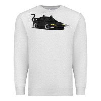 Oatmeal Heather spooky halloween jdm s14 silvia 240sx black cat illustrated t shirt Premium Sweatshirt - trangStudio