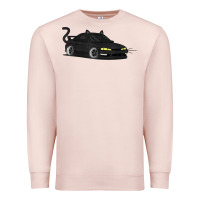 Pale Pink spooky halloween jdm s14 silvia 240sx black cat illustrated t shirt Premium Sweatshirt - trangStudio
