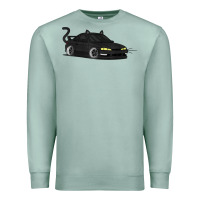 Seafoam spooky halloween jdm s14 silvia 240sx black cat illustrated t shirt Premium Sweatshirt - trangStudio