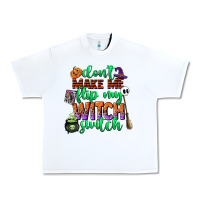 White dont make me flip my witch switch Urban Heavy Tee - CowGirlArtShop