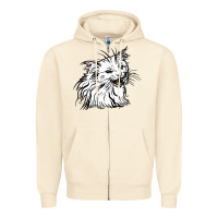 Sandshell Drawing Cat Zipper Hoodie - RacoonDesign
