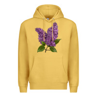 Antique Gold Purple Lilac Flower Premium Hoodie - LillyAllenDesigns