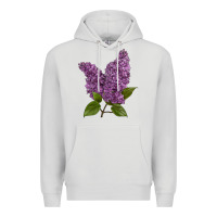 Dove Grey Purple Lilac Flower Premium Hoodie - LillyAllenDesigns