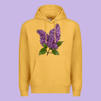 Purple Lilac Flower Premium Hoodie Designed By Lillyallendesigns