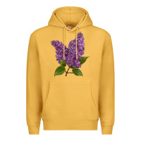 Mustard Purple Lilac Flower Premium Hoodie - LillyAllenDesigns