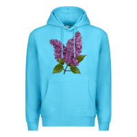 Ocean Blue Purple Lilac Flower Premium Hoodie - LillyAllenDesigns