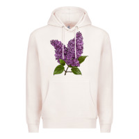 Pale Pink Purple Lilac Flower Premium Hoodie - LillyAllenDesigns