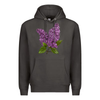 Smoke Purple Lilac Flower Premium Hoodie - LillyAllenDesigns