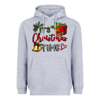 Heather Grey it's Christmas time Heavyweight Hoodie - BarkalooDesign