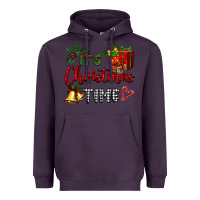Plum it's Christmas time Heavyweight Hoodie - BarkalooDesign