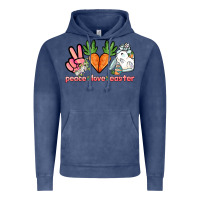 Vintage Denim Peace love Easter Day Vintage Hoodie - HowdyJamesFarm