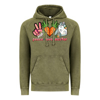 Vintage Olive Peace love Easter Day Vintage Hoodie - HowdyJamesFarm