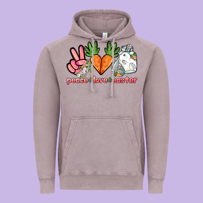 Peace Love Easter Day Vintage Hoodie Designed By Howdyjamesfarm