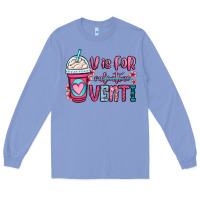 Colony Blue v is for valentine venti coffee cup Long Sleeve Tee - OliviaCreatesArt