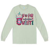Matcha v is for valentine venti coffee cup Long Sleeve Tee - OliviaCreatesArt